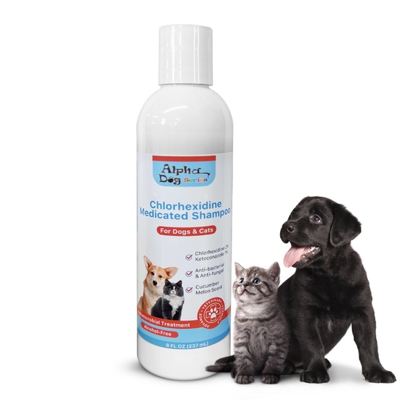 ALPHA DOG SERIES Chlorhexidine Ketoconazole Anti Itch Hot Spot Relief Shampoo - Picture 1 of 7